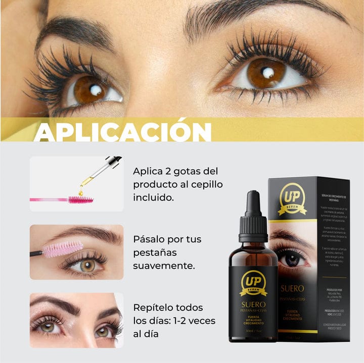 SERUM UP PRO® Alargamiento de pestañas y cejas 100% EFECTIVO.