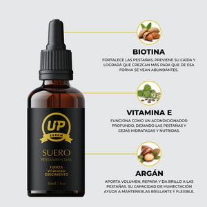 SERUM UP PRO® Alargamiento de pestañas y cejas 100% EFECTIVO.