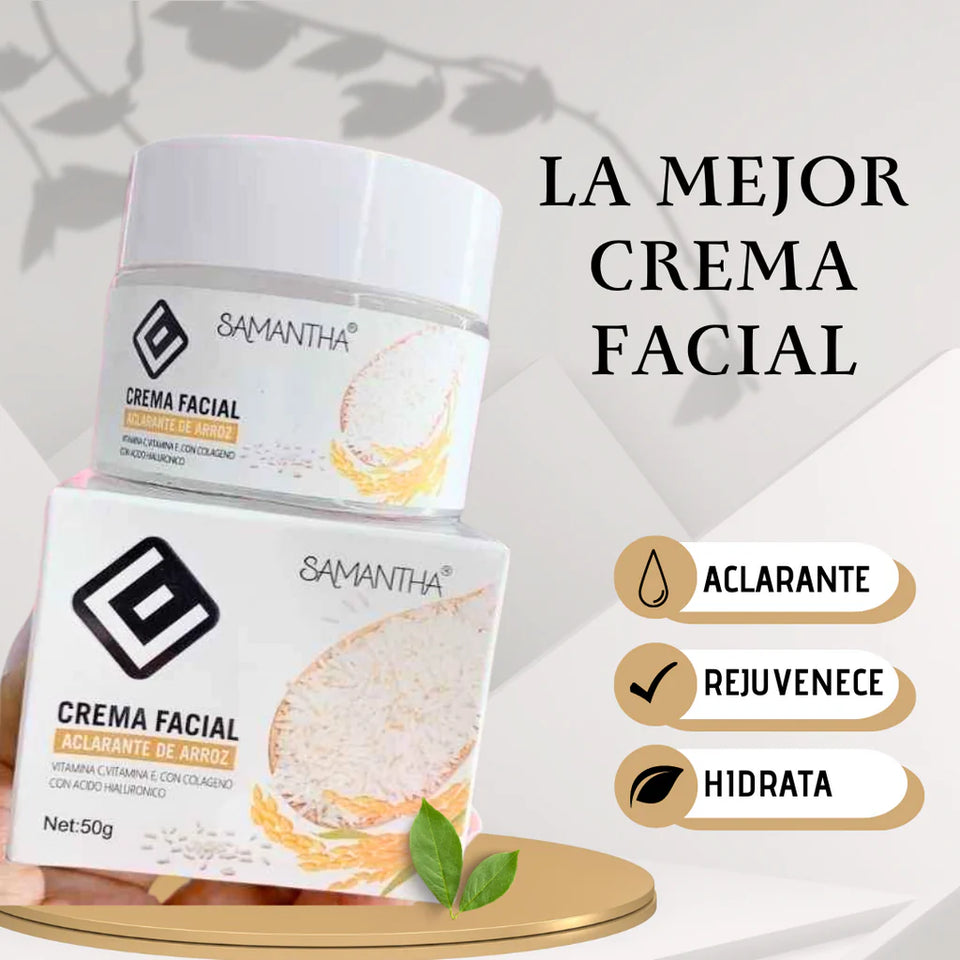 CREMA FACIAL ACLARANTE DE ARROZ 100 RECOMENDABLE